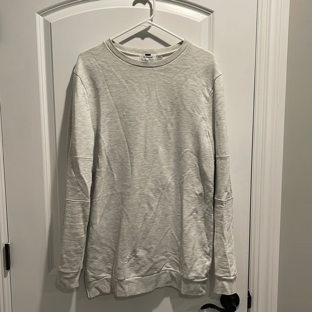 Top man crewneck with zipper side